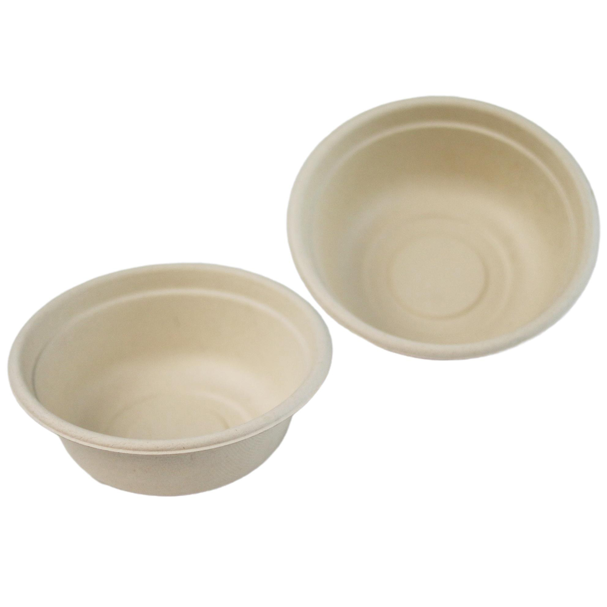500ml Microwaveable Disposable Biodegradable Sugarcane Bagasse Fibre Pulp Paper Sugare Cane Bowl